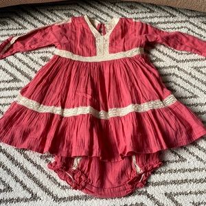 Pink Chicken dress and diaper cover